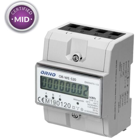 CONTATORE DI CORRENTE Trifase 4-D Geeicht Cambio Metro Contatore