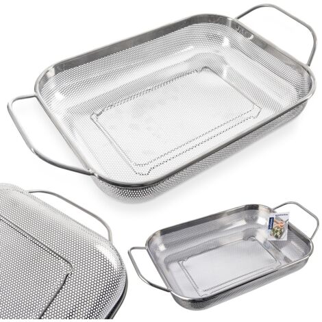 Colino da cucina in acciaio, teglia per griglia, ANETT 43x25x9cm ORION 124483