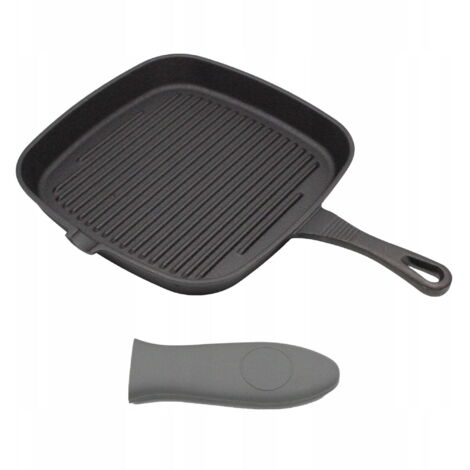 Padella grill in ghisa da 24 cm con coperchio in silicone 2668 (1/5)