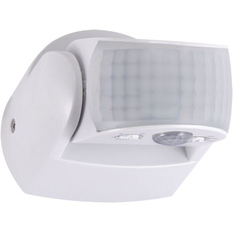 Sensore di movimento e crepuscolare 1200W 230V 180/360 gradi 12m IP65 bianco pattuglia 2xPIR Ideus 03924 (1/2)