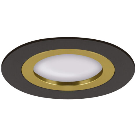 Faretto da soffitto GU10 35W nero oro pluto C Ideus 04237 (1/2)