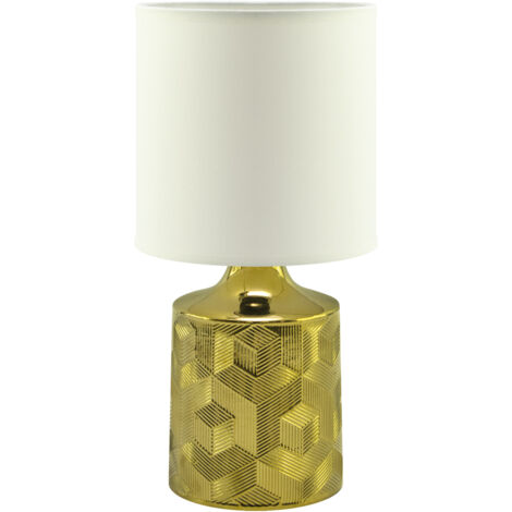 Lampada da tavolo oro/bianca 25W Linda E14 Ideus 03786 (1/2)