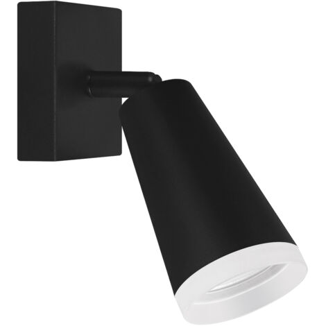 Applique da parete nera IP20 orientabile sana GU10 35W Ideus 04142 (1/2)