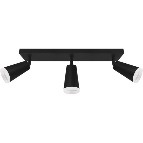 Applique da parete nera IP20 orientabile sana GU10 3x35W Ideus 04146 (1/2)