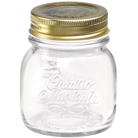 Barattolo Bormioli 4 stagioni vetro trasparente tappo alluminio 150 ml