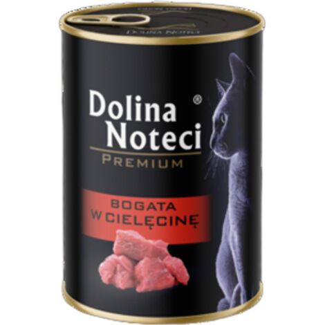 Dolina Noteci Premium Cibo umido per gatti in lattina con vitello 400 g