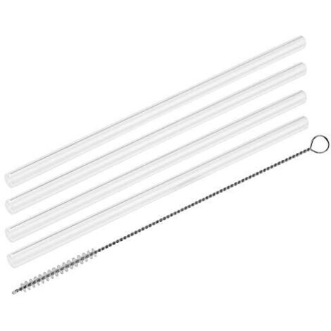 NiHome Cannucce Lunghe In Silicone 35,6 Cm, Confezione Da 14 Colori Pastello. Perfette Per Borracce Stanley E Bottiglie Grandi, Con Spazzole Incluse. - 5