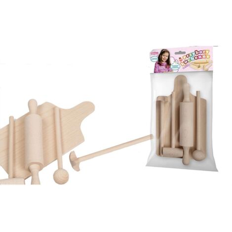 4 cucchiai da cucina in legno naturale sicuro, set di utensili da