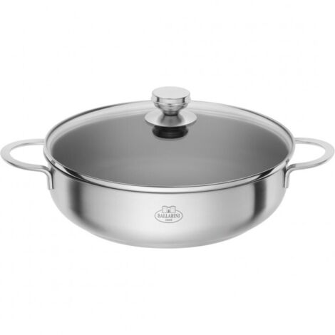 BALLARINI Padella Alta Vipiteno 28 Cm Antiaderente Con Indicatore Thermotion - Alluminio Made In Italy, Adatta A Induzione E Lavastoviglie, Rivestimento Minerale 4 Strati