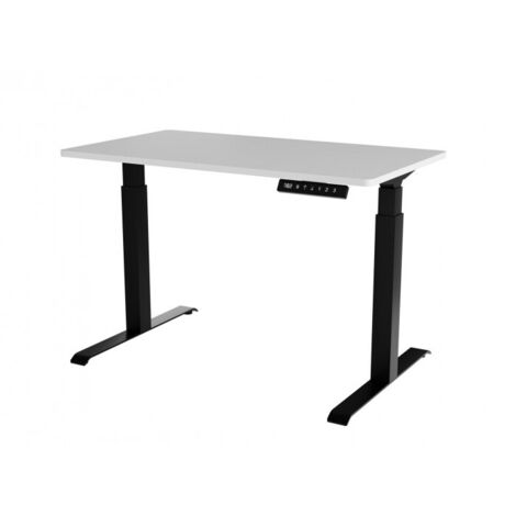 Scrivania elettrica 140x70 in Bianco, telaio bianco