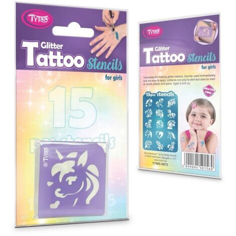 Kit Creativo Per Body Art Bambini Kit Tatuaggi Glitterati Per Bambini - 48 Colori, 243 Stencil, Pennelli, Colla, Adesivi Diamantati, Per Feste, Compleanni, Carnevale Tatuaggi Temporanei Glitterati 48 Colori