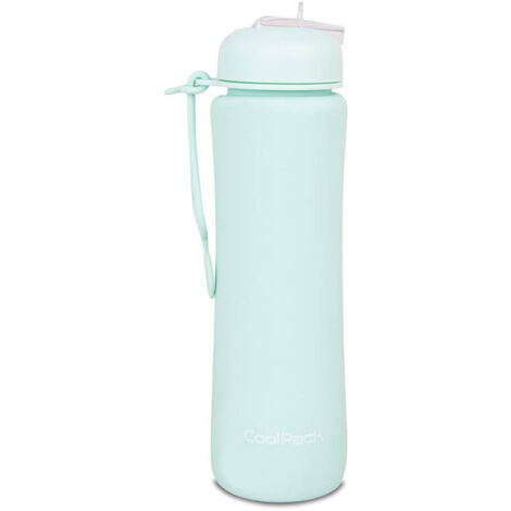 Borraccia pieghevole, 500 ml, leggera, in silicone senza BPA, a prova di perdite, per campeggio, escursionismo, palestra, attività all'aperto