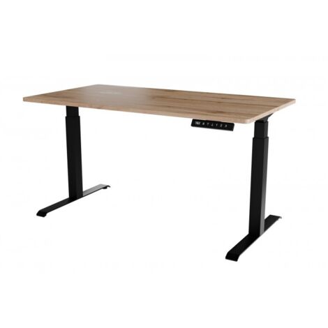 buybyroom Scrivania Regolabile in Altezza, Scrivania Elettrica Regolabile Standing Desk per Ufficio Computer Gaming con Pannello Smart con Memoria e USB, 120x60 cm, Bianca