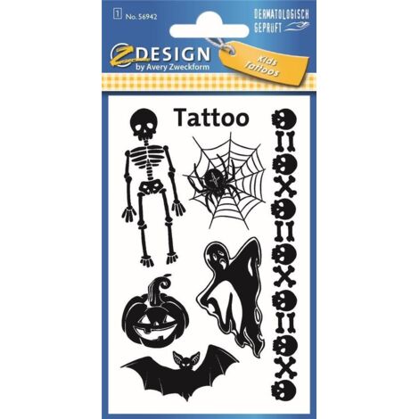HOWAF Halloween Tatuaggi Temporanei Bambini, Luminosi zucca Pipistrello Scheletro Zombie Fantasma Adesivi Tatuaggi Finti per Ragazze Ragazzi Regali