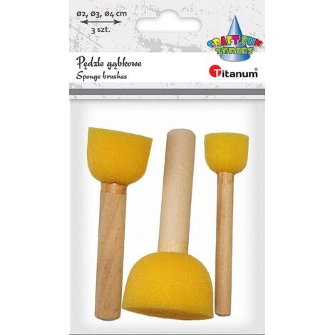 Set Di 24 Pennelli Rotondi In Spugna Per Pittura - 4 Colori E Dimensioni Ideali 681879