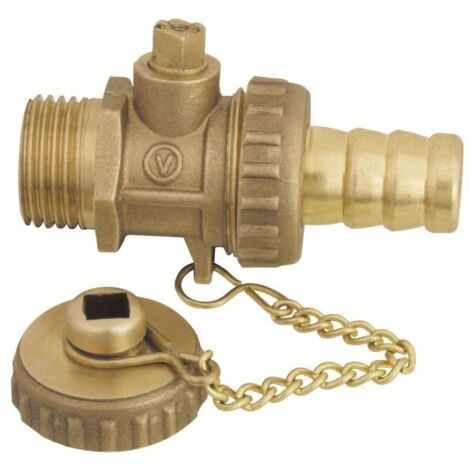 VARIOSAN Nipplo doppio, ottone, 1 1/4 x 1 pollice, adatto per acqua potabile, raccordo per tubo flessibile