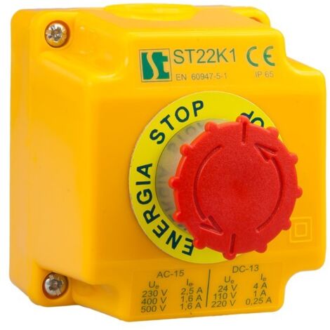 BeMatik - Scatola Di Controllo Grigio/bianca Con 2 Pulsanti Momentanei Verde 1no Rosso 1nc Con Simboli