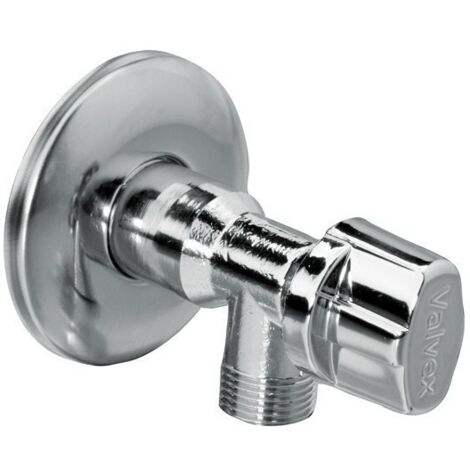 Valvola A T Isolante A Compressione Cromata - 1/2 Maschio X 1/2 Maschio X 1/4 Tubo - Aqualogis