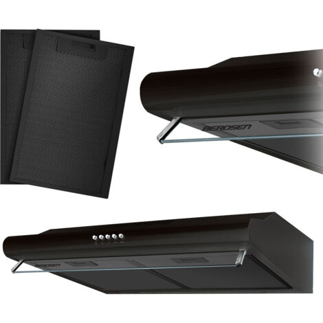 Cappa da cucina sottopensile - assorbitore 60 cm Berdsen BE-10-A nero