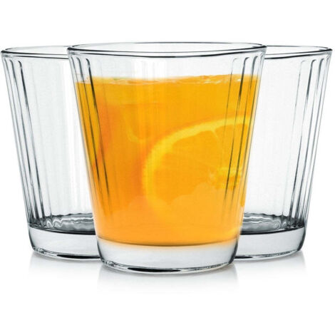 Set di 3 bicchieri per bevande, acqua e succhi di frutta, per cucina e casa, 220 ml. (1/5)