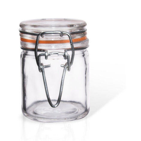 BARATTOLO IN VETRO BREVETTATO CON CLIP PER SPEZIE E MARMELLATE 50 ML