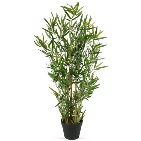 Pianta artificiale, albero decorativo di bambù in vaso per soggiorno, 97 cm (1/5)