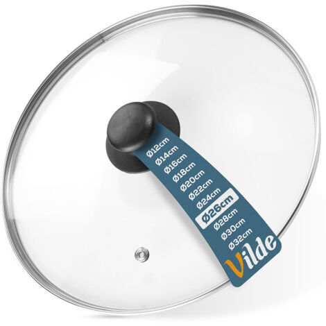 COPERCHIO IN VETRO UNIVERSALE PER PENTOLA/PADELLA RESISTENTE AL CALORE, 26 CM