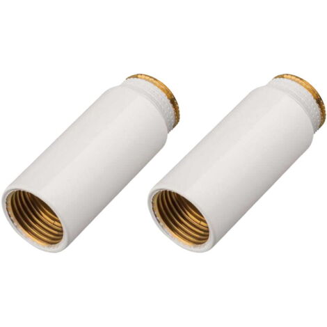 Prolunga per radiatore in ottone IDMAR da 1/2" (50 mm), bianca, confezione da 2