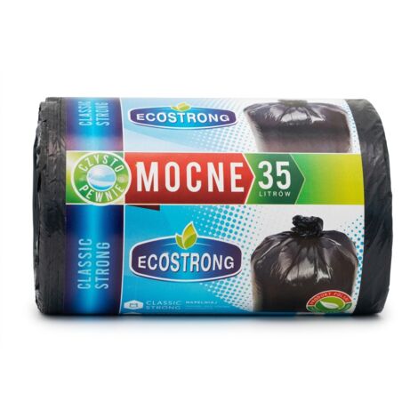 Sacchi neri per la spazzatura 35 l  15 pezzi  LDPE resistente  Rotolo corto