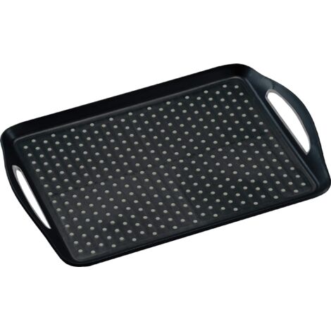Kesper-Vassoio antiscivolo, in plastica, colore: nero, 45,5 x 32 x 4,5 cm (1/5)