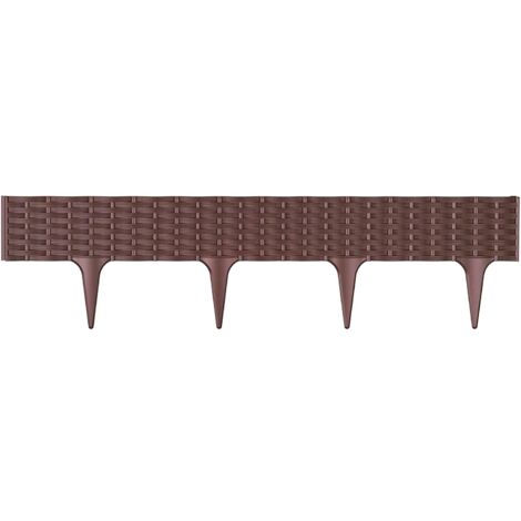 Prosperplast Bordura per prato "Ibra" per giardino in plastica 390 x 390 x 18,65 cm colore marrone (1/5)