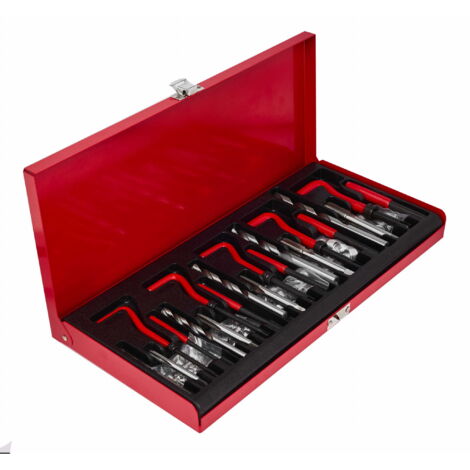 Kit di riparazione filettature da 131 pezzi con strumenti di precisione Kraft&Dele