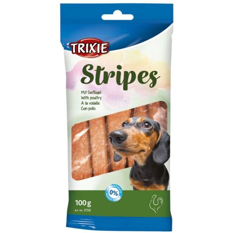 Biscotti morbidi a strisce con pollo Trixie per cani, 100 g / 10 pezzi. (1/3)