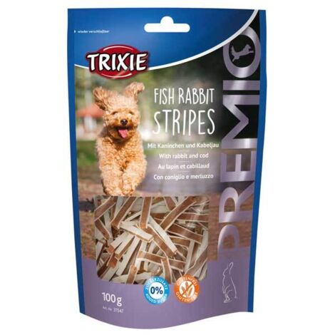 Snack per cani a forma di coniglio con merluzzo, strisce di coniglio Trixie PREMIO 100g (1/2)