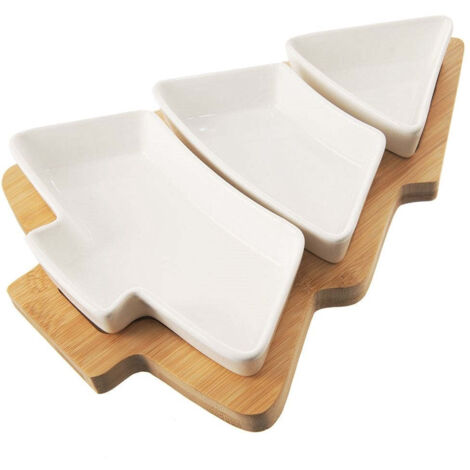 Ciotole per snack in porcellana bianca WHITELINE 28 cm 4 pezzi. (1/5)