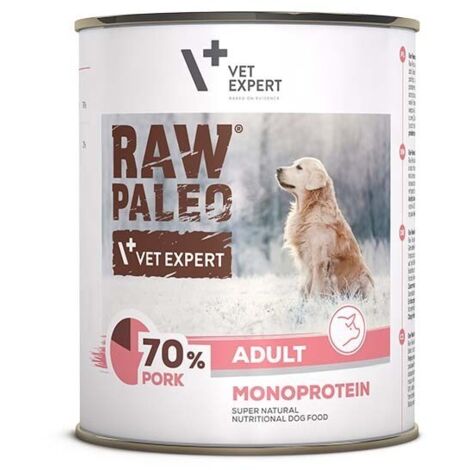 VetExpert Raw Paleo Pork Adult Lattina da 800 g (1/4)