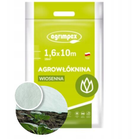 Tessuto agrotessile bianco primaverile per copertura 1,6 x 10 m