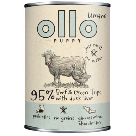 Ollo Puppy Trippa di manzo Umami con fegato d'anatra 6 x 850 g (1/5)