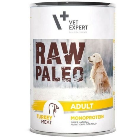 VetExpert Tacchino crudo Paleo per adulti in scatola 12x400g (1/3)