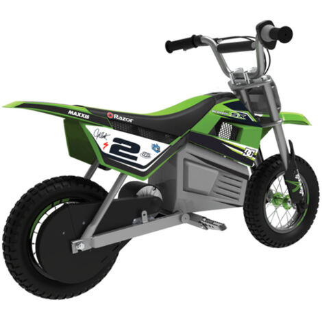 Scooter Elettrico per Bambini Razor Dirt Rocket SX350 McGrath, Velocità 22 km/h, Disponibile in Nero, Verde, Grigio e Bianco (1/5)