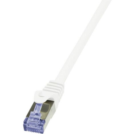 LogiLink CQ3061S RJ45 Cavo di rete, cavo patch CAT 6A S/FTP 3.00 m Bianco Ritardante di fiamma, con protezione 1 pz. (1/5)
