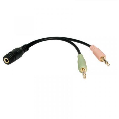 Adattatore audio stereo LogiLink CA0020 da jack da 3,5 mm (F) a 2 jack da 3,5 mm (M) (1/3)