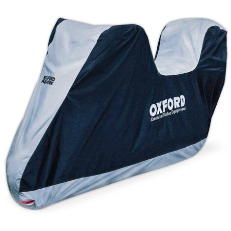 Telo coprimoto impermeabile taglia L con bauletto OXFORD AQUATEX Nero/Grigio (1/2)