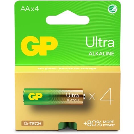 Batterie alcaline AA / LR6 GP Ultra Alkaline G-TECH - 4 pezzi (1/5)