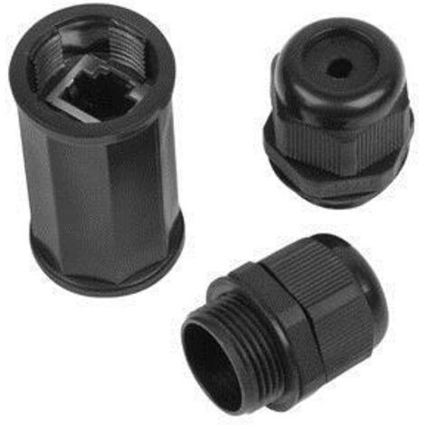 Connettore di rete adattatore Lanberg RJ-45 - RJ-45 cat.6 schermato impermeabile IP67 (1/4)
