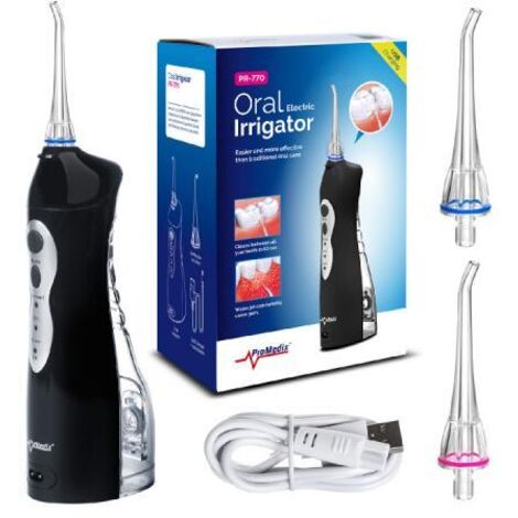 Idropulsore dentale Promedix PR-770, senza fili, IPX7, nero (1/4)