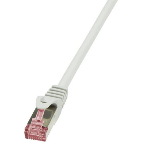 LogiLink CQ2082S RJ45 Cavo di rete, cavo patch CAT 6 S/FTP 7.50 m Grigio Ritardante di fiamma, con protezione 1 pz. (1/5)