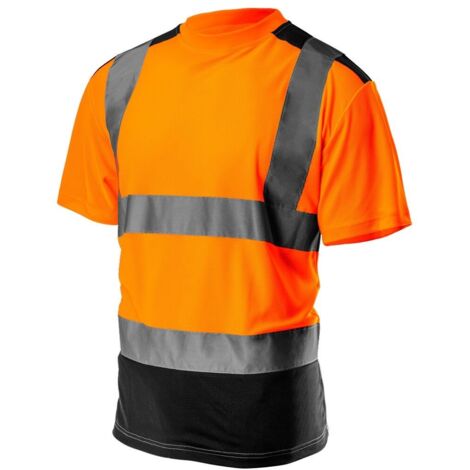 Maglietta di avvertimento, parte inferiore scura, arancione, taglia L (1/4)