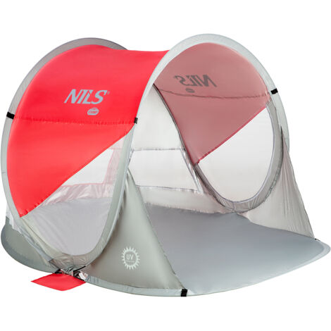 NC3142 Tenda da spiaggia pop-up rosso-grigio Nils Camp (1/5)