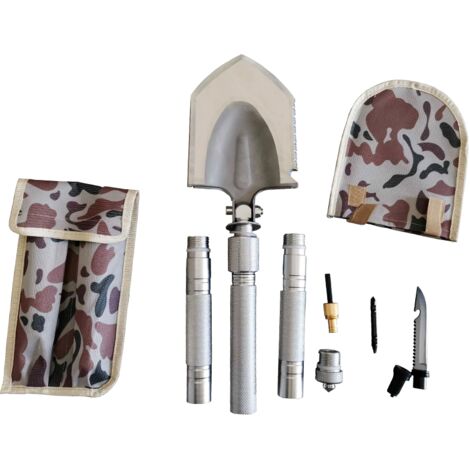 Pala militare 16 in 1, pieghevole, argento (1/2)